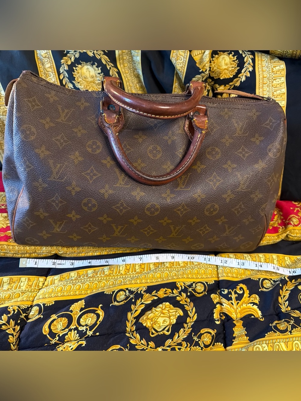 Vintage Louis Vuitton Monogram Canvas Speedy 35 Bag pre 1982